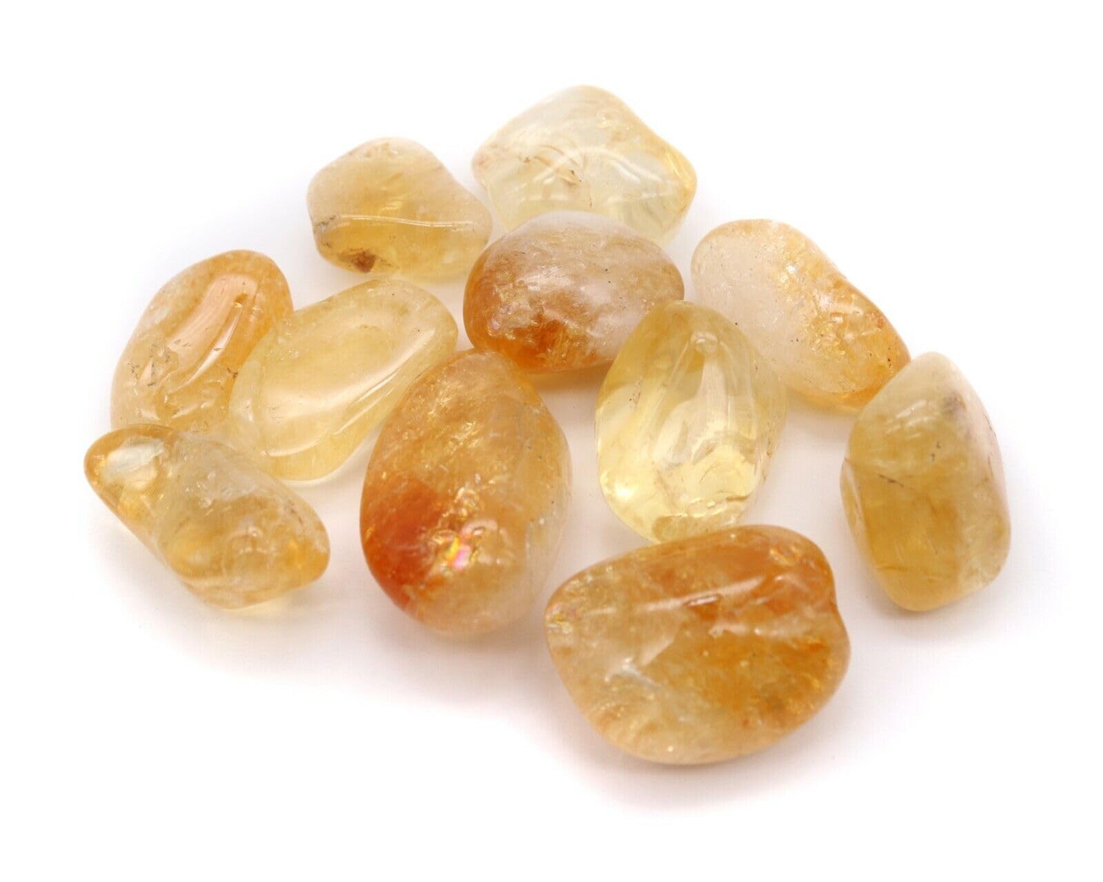 Natural Citrine Tumbled Stones AAA+ | Reiki Healing Crystal for Aura, Chakra, Vastu, Fengshui Prosperity and Abundance (50 Grams) Default Title